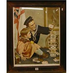 Print "House that Jack built" and another print of a Lady. £25-35