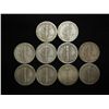 Image 2 : 10 ASSORTED 1940'S  MERCURY DIMES
