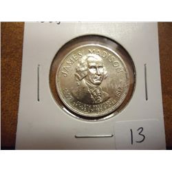 1/4 OZ. STERLING SILVER ROUND JAMES MADISON