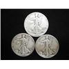 Image 1 : 1941-D,44 & 45-D WALKING LIBERTY HALF DOLLARS