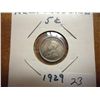 Image 1 : 1929 NEWFOUNDLAND SILVER 5 CENTS