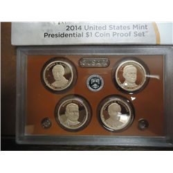2014 US PRESIDENTIAL DOLLAR PROOF SET WITH BOX