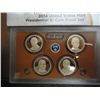 Image 1 : 2014 US PRESIDENTIAL DOLLAR PROOF SET WITH BOX