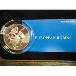 2+ OZ. STERLING SILVER PROOF ROUND EUROPEAN ROBIN