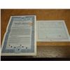 Image 1 : 2 VINTAGE STOCK CERTIFICATES / BOND SEE DESCRIPT.