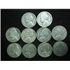 Image 1 : 10 ASSORTED 35% SILVER JEFFERSON WAR NICKELS