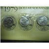 Image 1 : 1979 P/D/S SBA DOLLAR SOUVENIR SET