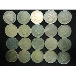 20 ASSORTED INDIAN HEAD CENTS