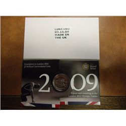 2009  UNITED KINGDOM UNC 5 POUND COUNT DOWN