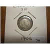Image 1 : 1906 GREAT BRITAIN SILVER 3 PENCE