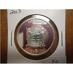2013 FIJI SILVER DOLLAR 1/2 OZ TAKU TURTLE PF