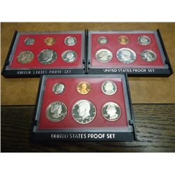 1980,81 & 82  US PROOF SETS NO BOXES