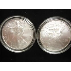 2006-W UNC & 2008-W BURNISHED AMERICAN SILVER