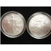 Image 1 : 2006-W UNC & 2008-W BURNISHED AMERICAN SILVER