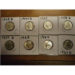 1943-D,44-D,55,58-D,59-D,63,64 & 64-D WASHINGTON