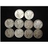 Image 1 : 10 ASSORTED 1940'S  MERCURY DIMES