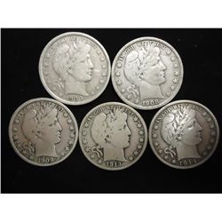 1900-O (FINE), 08-S (FINE), 09-S (FINE), 13-D VG &