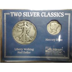 MERCURY DIME & WALKING LIBERTY HALF DOLLAR
