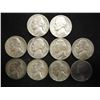 Image 1 : 10 ASSORTED 35% SILVER JEFFERSON WAR NICKELS