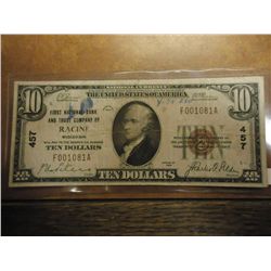 1929 TYPE I $10 NATIONAL CURRENCY 1ST NATIONAL