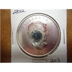 2012 CANADA SILVER $5 MOOSE UNC