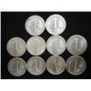 Image 2 : 10 ASSORTED 1940'S MERCURY DIMES