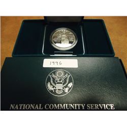 1996-S NATIONAL COMMUNITY SERVICE PF SILVER DOLLAR