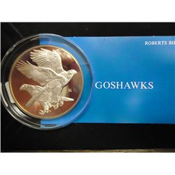 2+ OZ. STERLING SILVER PROOF ROUND GOSHAWKS