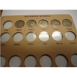 PARTIAL JEFFERSON NICKEL SET 116 PIECES IN