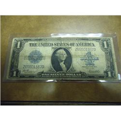 1923 LARGE SIZE $1 SILVER CERTIFICATE TORN