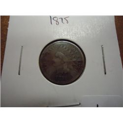 1875 INDIAN HEAD CENT SEMI KEY