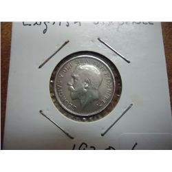 1920 GREAT BRITAIN SILVER 6 PENCE