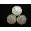 Image 2 : 1943,43 & 46-D WALKING LIBERTY HALF DOLLARS