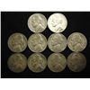 Image 1 : 10 ASSORTED 35% SILVER JEFFERSON WAR NICKELS