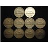 Image 2 : 10 ASSORTED 35% SILVER JEFFERSON WAR NICKELS