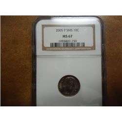 2005-P SMS ROOSEVELT DIME NGC MS67