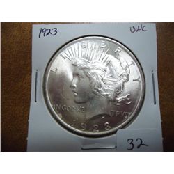 1923 PEACE SILVER DOLLAR UNC