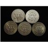 Image 2 : 5 ASSORTED 40% SILVER KENNEDY HALF DOLLARS