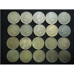 20 ASSORTED INDIAN HEAD CENTS