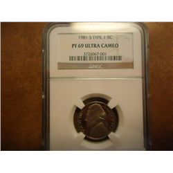 1981-S TYPE I JEFFERSON NICKEL NGC PF69 ULTRA CAM