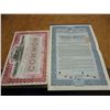 Image 1 : 2 VINTAGE STOCK / BOND CERTIFICATES SEE DESCR.