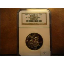 1995-S OLYMPICS "BASEBALL"HALF DOLLAR NGC PF69
