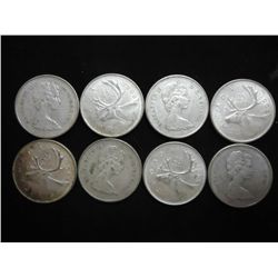 8-1968 CANADA SILVER 25 CENTS