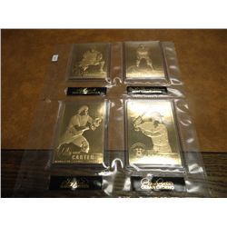 4-22KT GOLD FOIL BASEBALL CARDS SEE DESCRIPTION