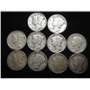 Image 1 : 10 ASSORTED 1940'S MERCURY DIMES