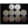 Image 2 : 10 ASSORTED 1940'S MERCURY DIMES