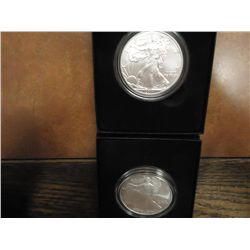 2007-W BURNISHED & 2011-W  UNC AMER. SILVER EAGLES