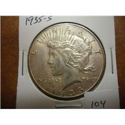 1935-S PEACE SILVER DOLLAR