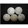 Image 1 : 5 ASSORTED 1840'S SEATED LIBERTY DIMES