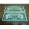 Image 2 : 2-1953 $5 SILVER CERTIFICATES BLUE SEALS